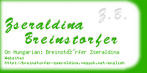zseraldina breinstorfer business card